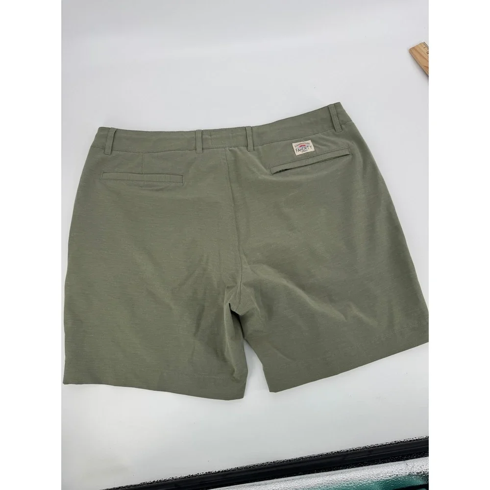 Faherty All Day Shorts Mens 36 Olive Green 7